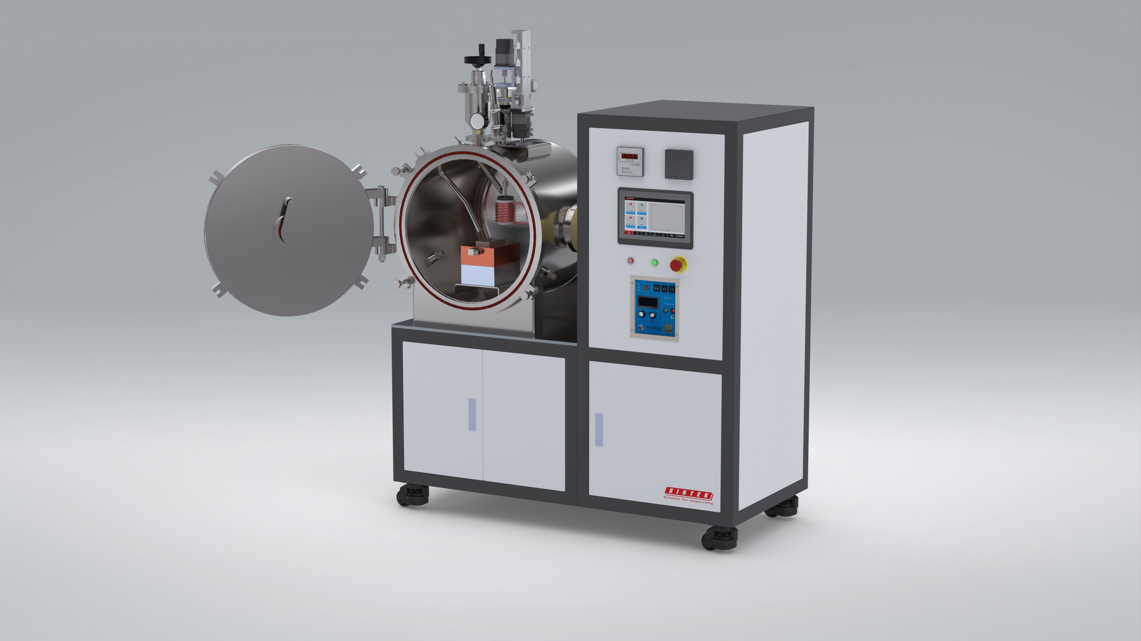 ラボスケール真空誘導溶解炉 サイドクローズアップ