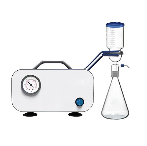 Vista frontale della pompa per vuoto