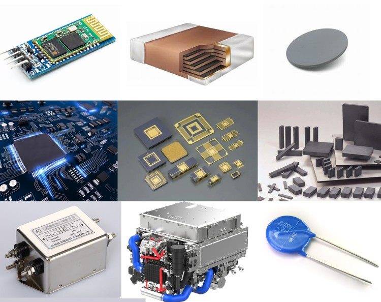 Warm isostatic applications (hybrid chips, MLCC laminations, Bluetooth components, fuel cells, medical electronics and implants, multilayer PZT (piezoelectric transducers), LTCC), varistors, ferrites, electronics