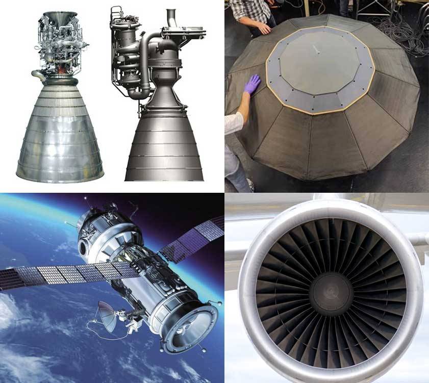 Aplicações de fabrico aeroespacial