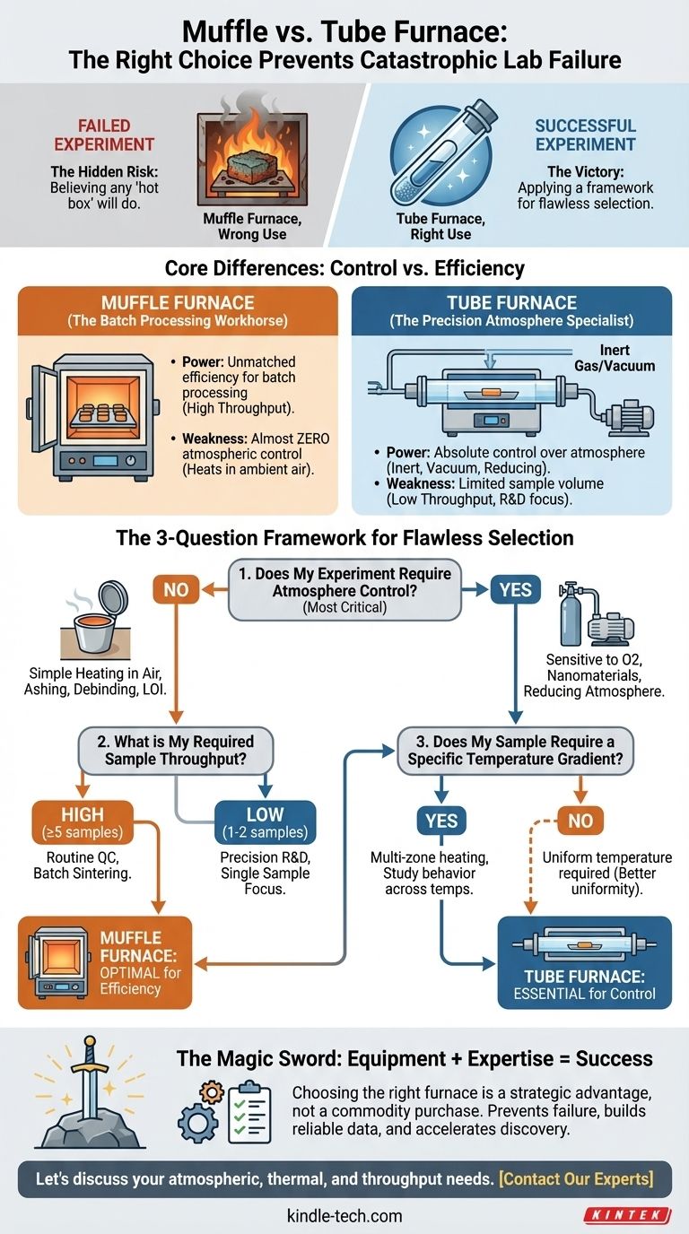 Muffle vs. Forno Tubolare: Come la Scelta Giusta Previene Catastrofici Fallimenti in Laboratorio Guida Visiva