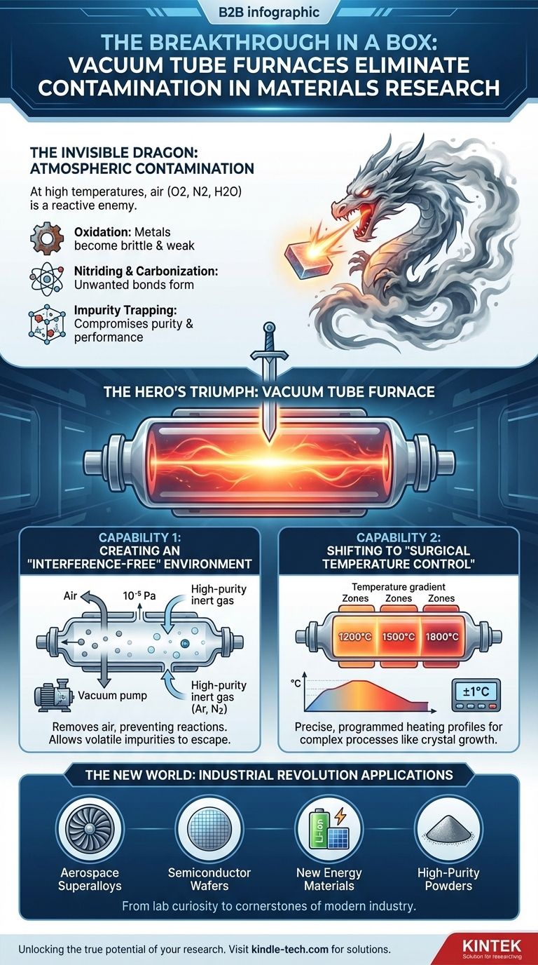 La Svolta in una Scatola: Come i Forni a Tubo Sottovuoto Eliminano la Contaminazione nella Ricerca sui Materiali Guida Visiva