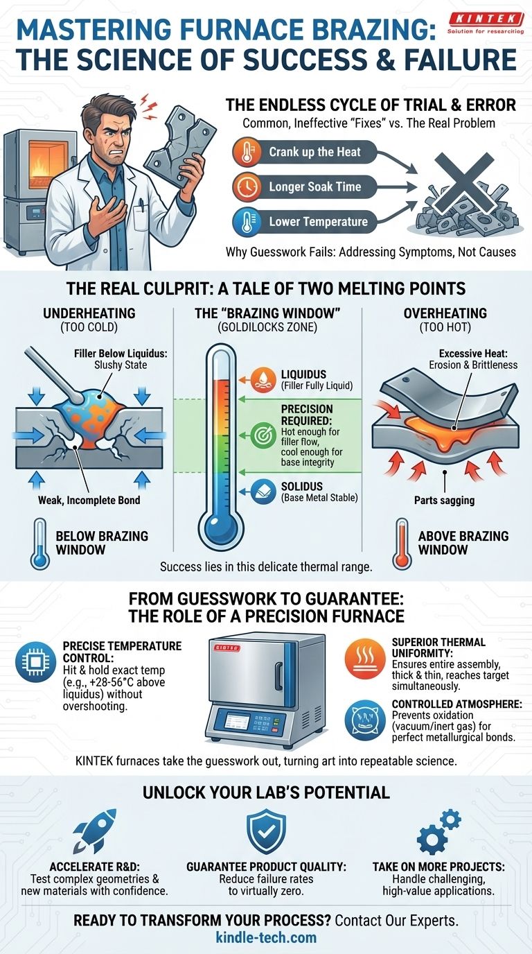 ما وراء درجة الحرارة: لماذا تفشل عملية اللحام بالنحاس في الفرن الخاص بك وكيفية القيام بها بشكل صحيح دليل مرئي