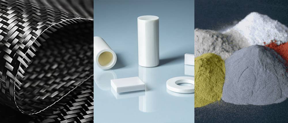 non-metallic materials, carbon composites, ceramics