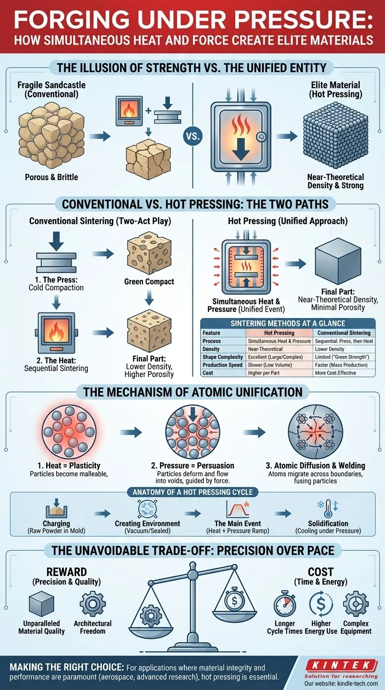 Schmieden unter Druck: Wie gleichzeitige Hitze und Kraft Spitzenmaterialien erzeugen Visuelle Anleitung