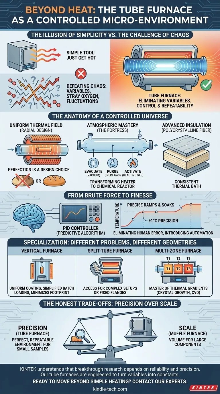 Beyond Heat: The Tube Furnace as a Controlled Micro-Environment Visual Guide