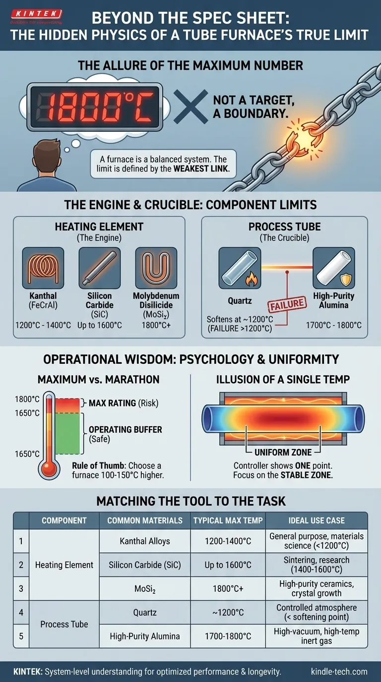 Beyond the Spec Sheet: The Hidden Physics of a Tube Furnace's True Limit Visual Guide