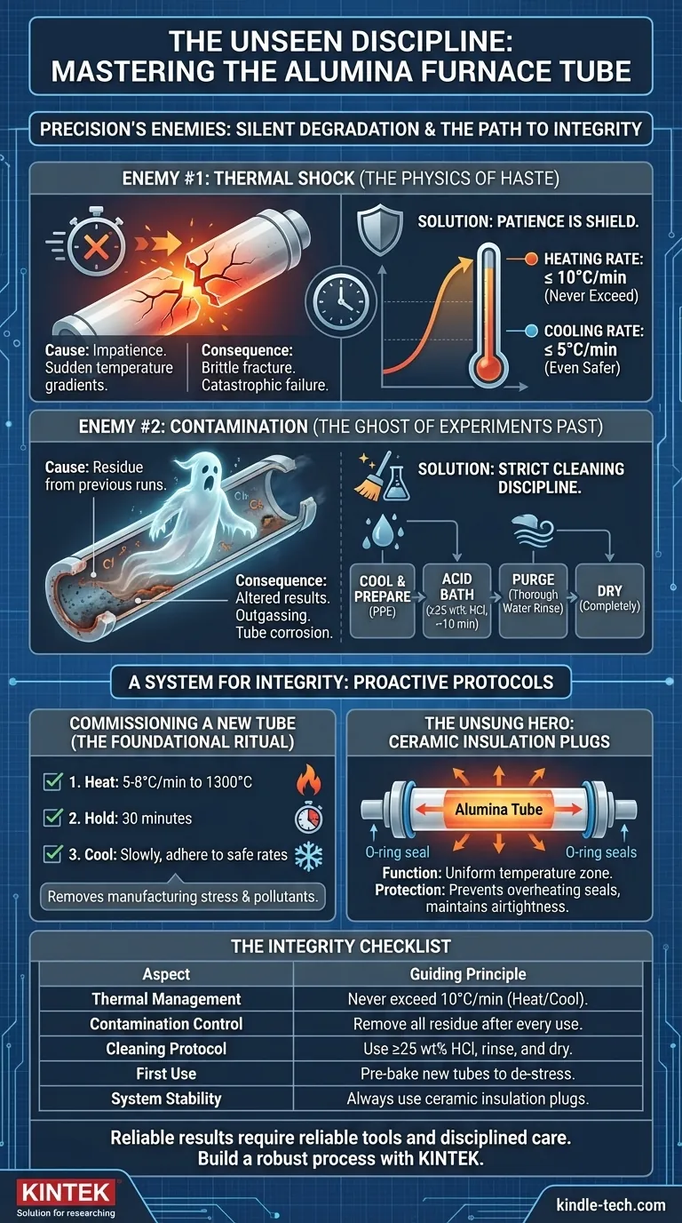 التأديب غير المرئي: إتقان أنبوب فرن الألومينا دليل مرئي