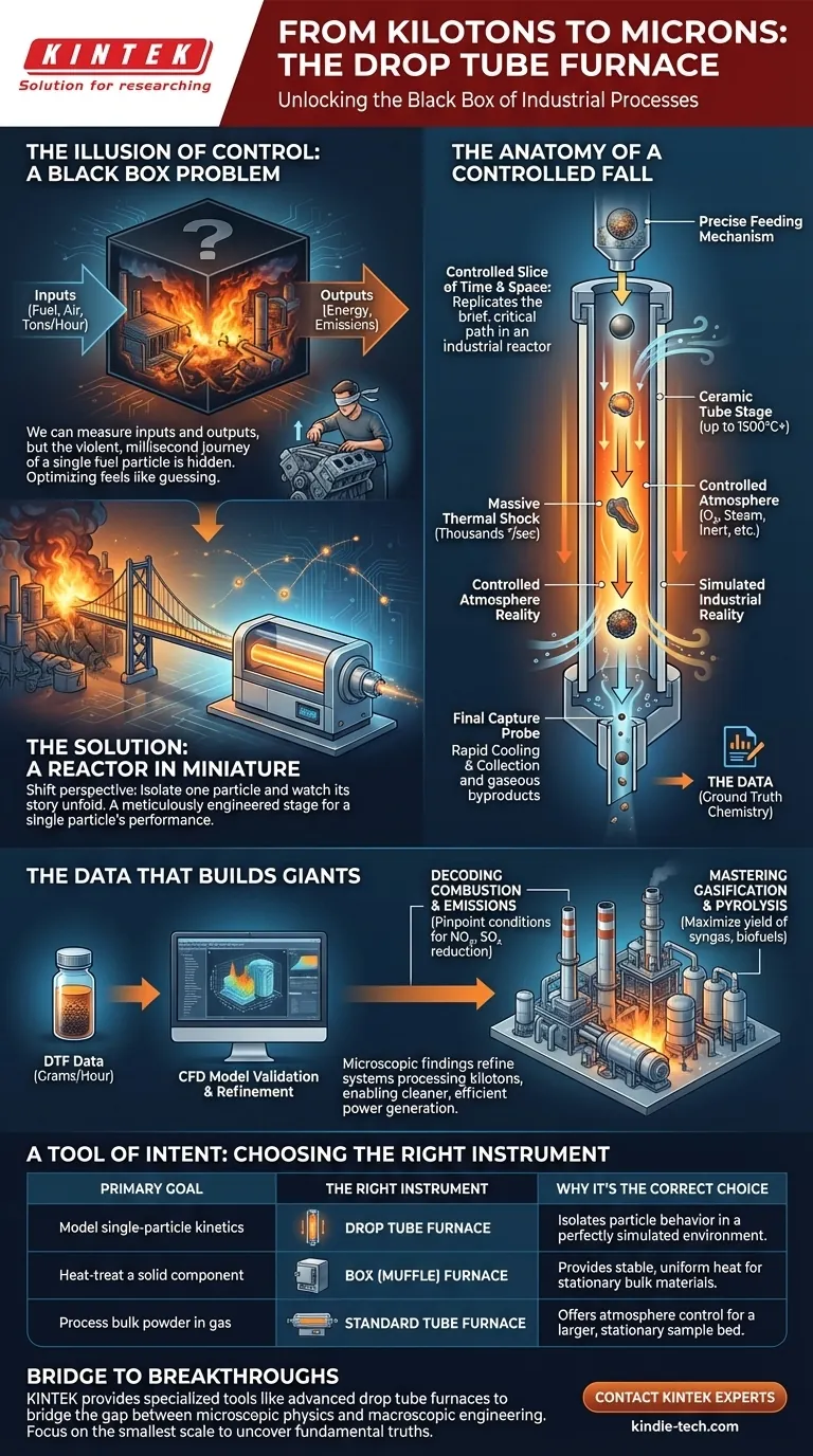 Des kilotonnes aux microns : le rôle crucial du four à tube tombant Guide Visuel