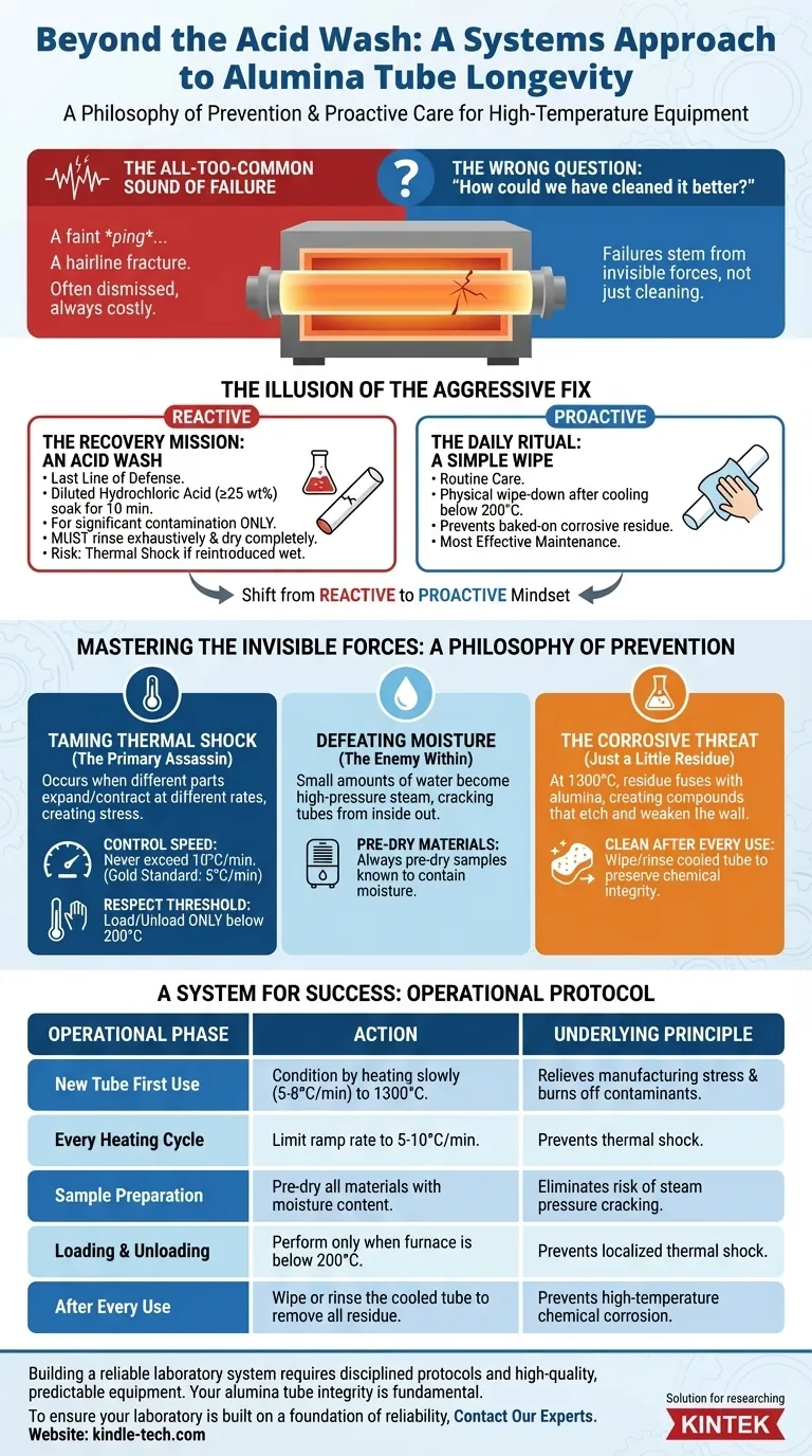 Jenseits der Säurewäsche: Ein systemischer Ansatz zur Langlebigkeit von Aluminiumoxidrohren Visuelle Anleitung