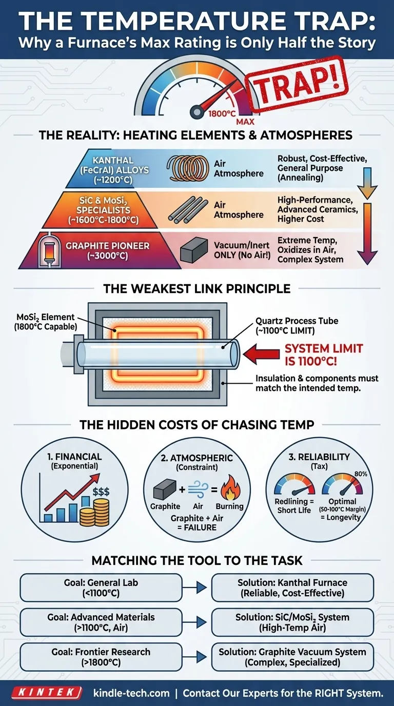 فخ درجة الحرارة: لماذا الحد الأقصى لتصنيف الفرن هو نصف القصة فقط دليل مرئي