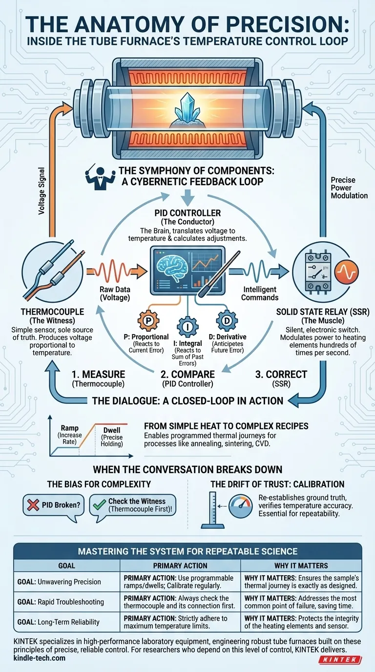 Die Anatomie der Präzision: Im Regelkreis des Rohrofens Visuelle Anleitung