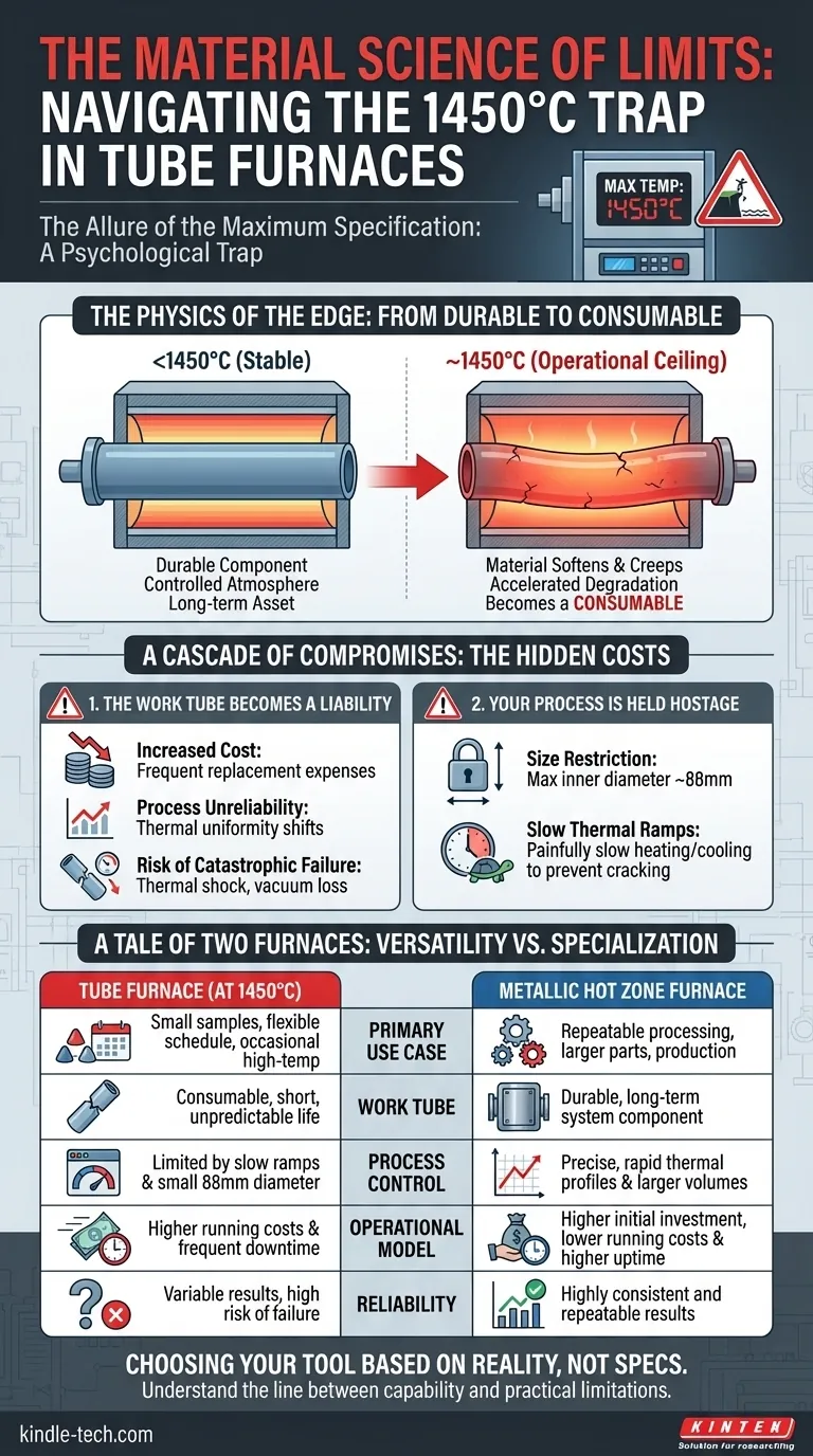 Die Materialwissenschaft der Grenzen: Die 1450°C-Falle in Röhrenöfen navigieren Visuelle Anleitung