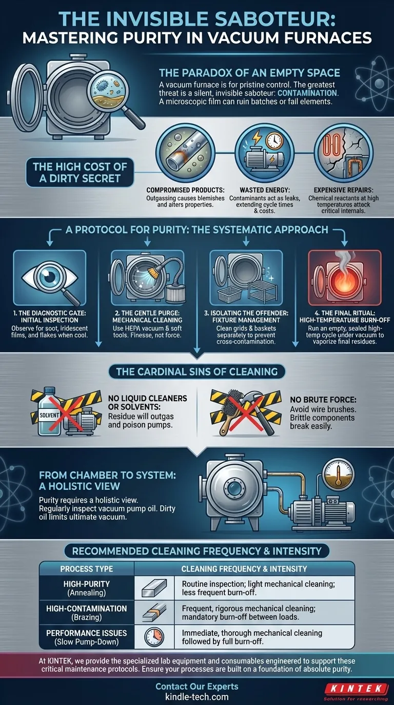 O Sabotador Invisível: Dominando a Pureza em Fornos a Vácuo Guia Visual