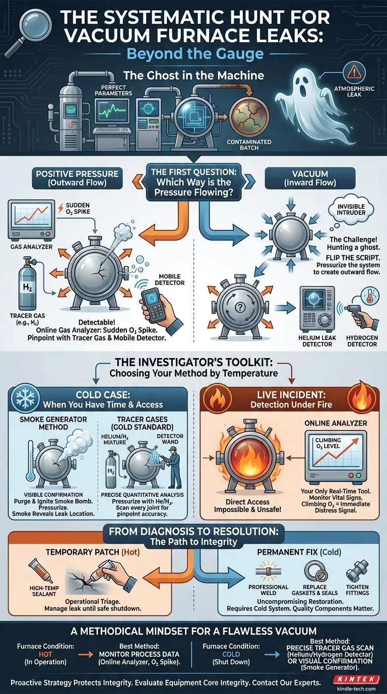 За гранью датчиков: Систематический поиск утечек в вакуумных печах Визуальное руководство