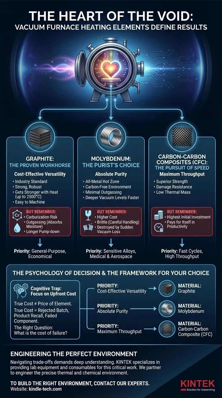 The Heart of the Void: Why Your Vacuum Furnace's Heating Element Defines Your Results Visual Guide