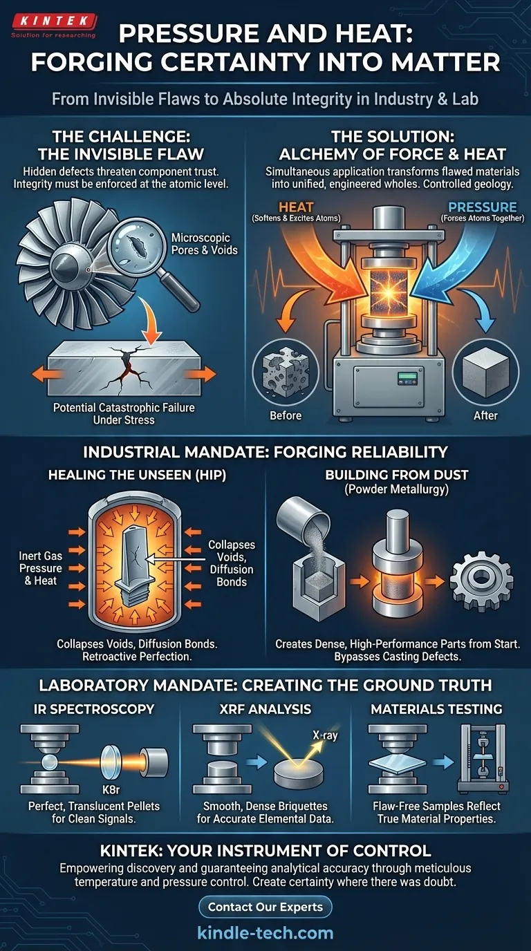 Druck und Hitze: Gewissheit in Materie schmieden Visuelle Anleitung