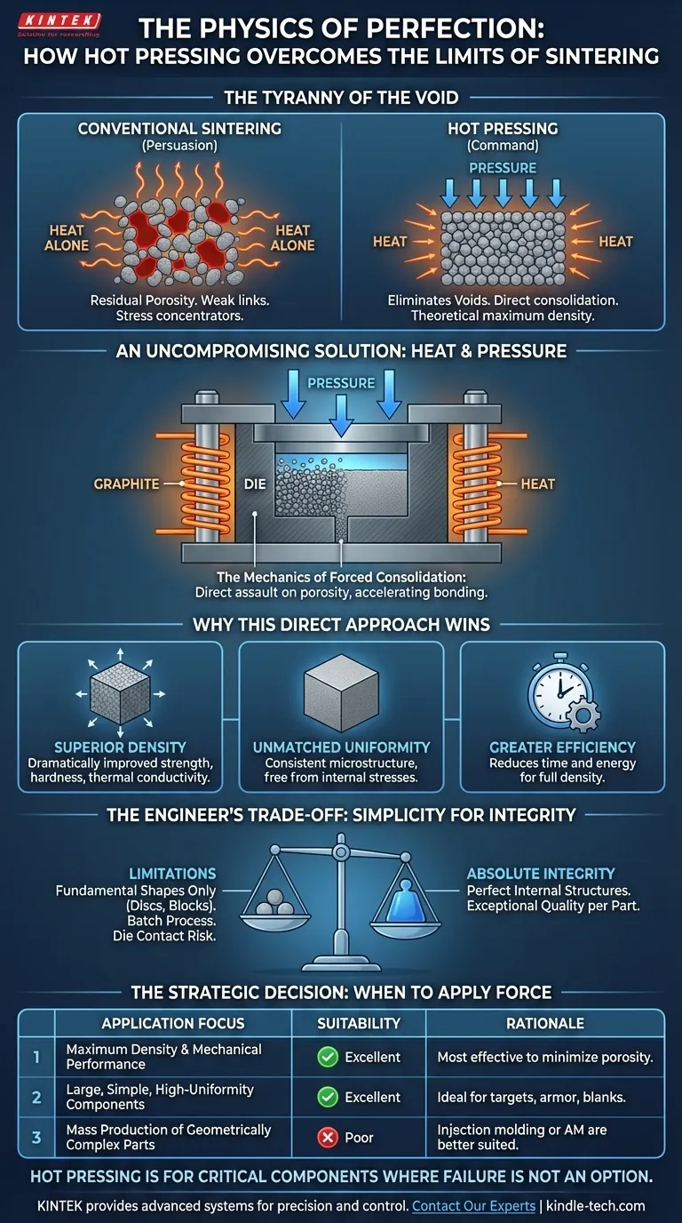 Физика совершенства: как горячее прессование преодолевает пределы спекания Визуальное руководство