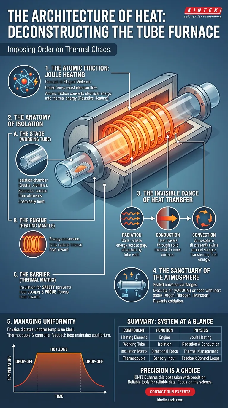 هندسة الحرارة: تفكيك الفرن الأنبوبي دليل مرئي