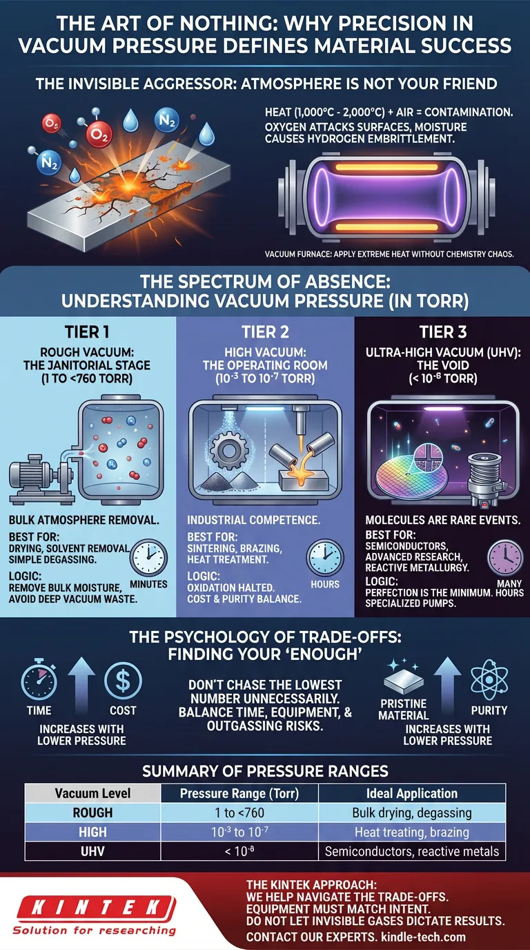 무(無)의 예술: 진공 압력의 정밀도가 재료 성공을 좌우하는 이유 시각적 가이드