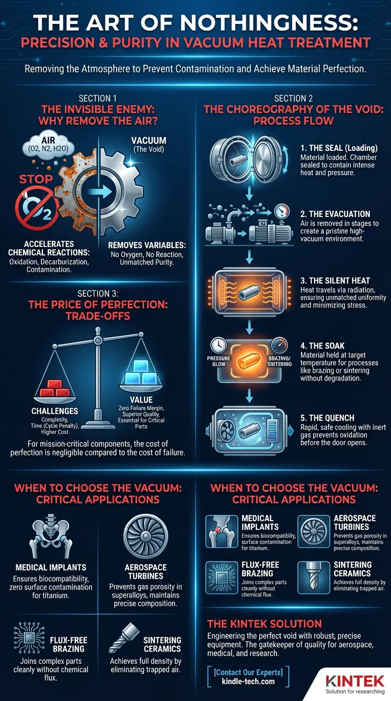 A Arte do Nada: Precisão e Pureza no Tratamento Térmico a Vácuo Guia Visual