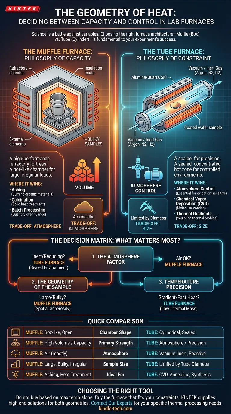 هندسة الحرارة: الاختيار بين السعة والتحكم في أفران المختبر دليل مرئي
