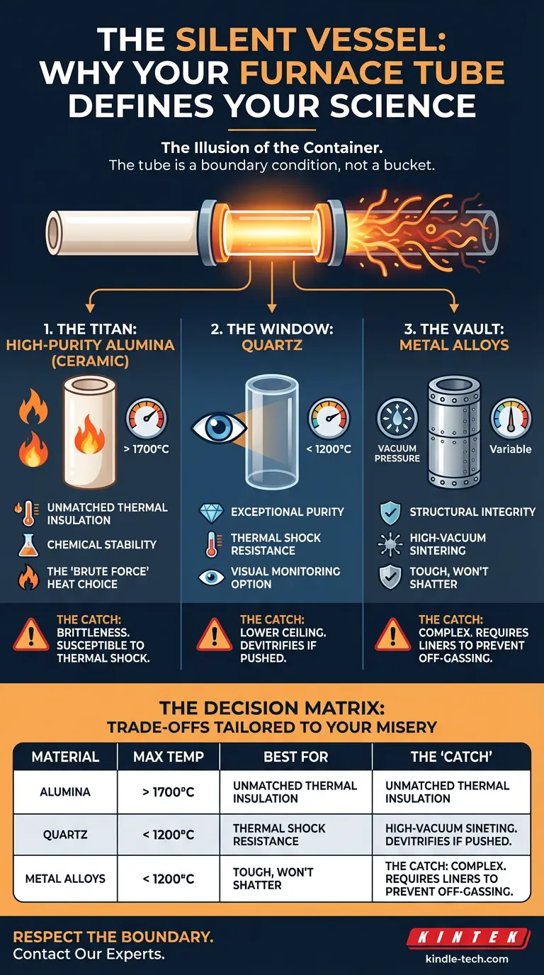 The Silent Vessel: Why the Material of Your Furnace Tube Defines Your Science Visual Guide
