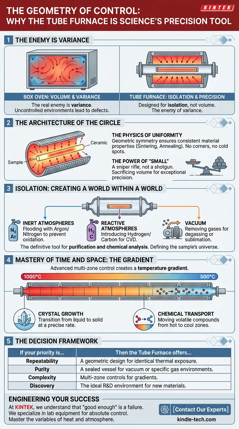 La géométrie du contrôle : pourquoi le four tubulaire est l'outil de précision de la science Guide Visuel