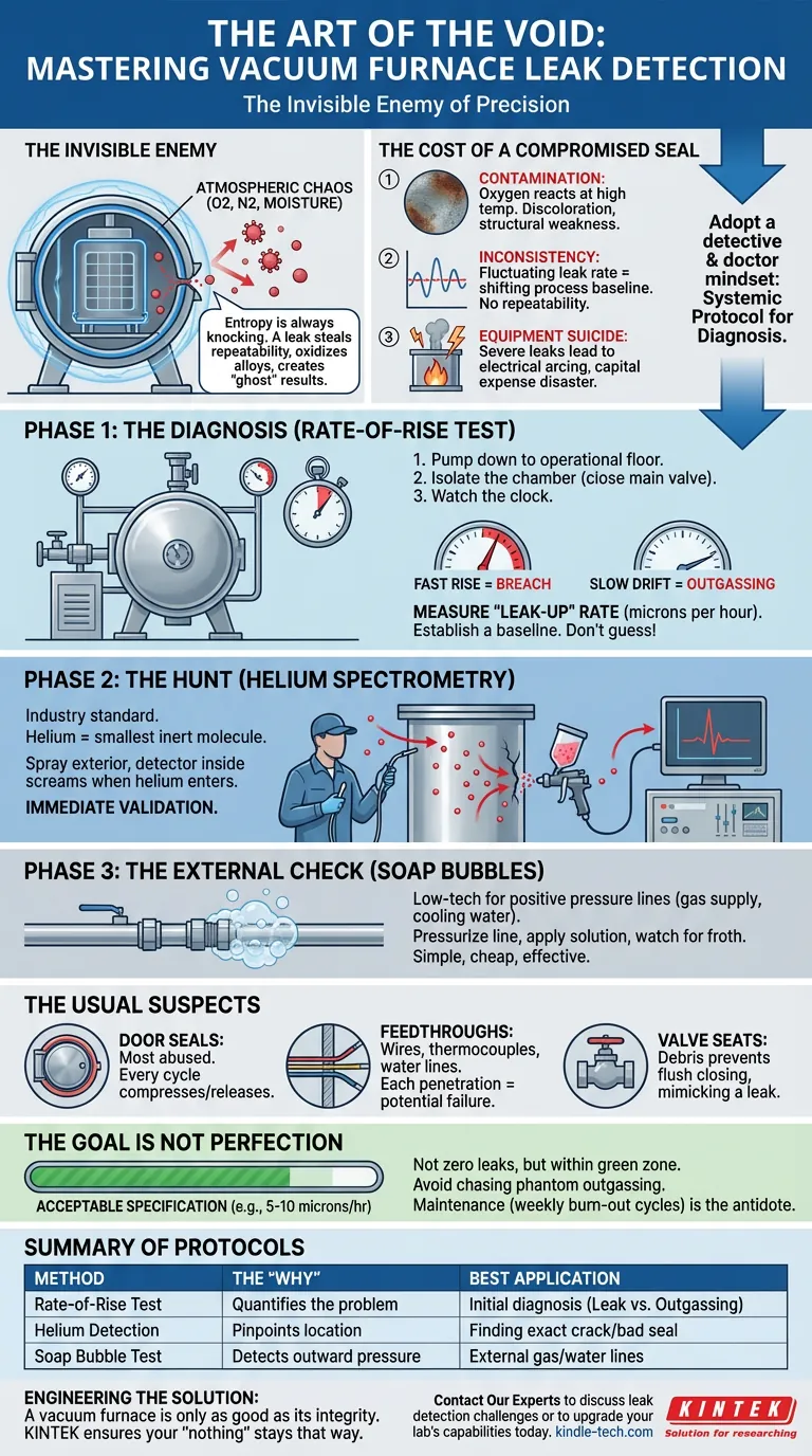 Искусство вакуума: Мастерство обнаружения утечек в вакуумных печах Визуальное руководство