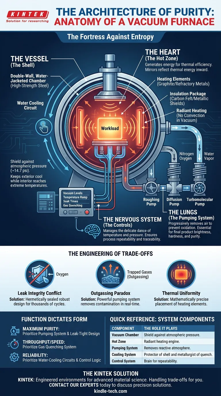 Die Architektur der Reinheit: Anatomie eines Vakuumofens Visuelle Anleitung