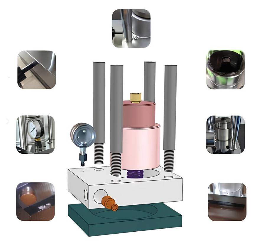 Disassembly and assembly drawing of hydraulic press