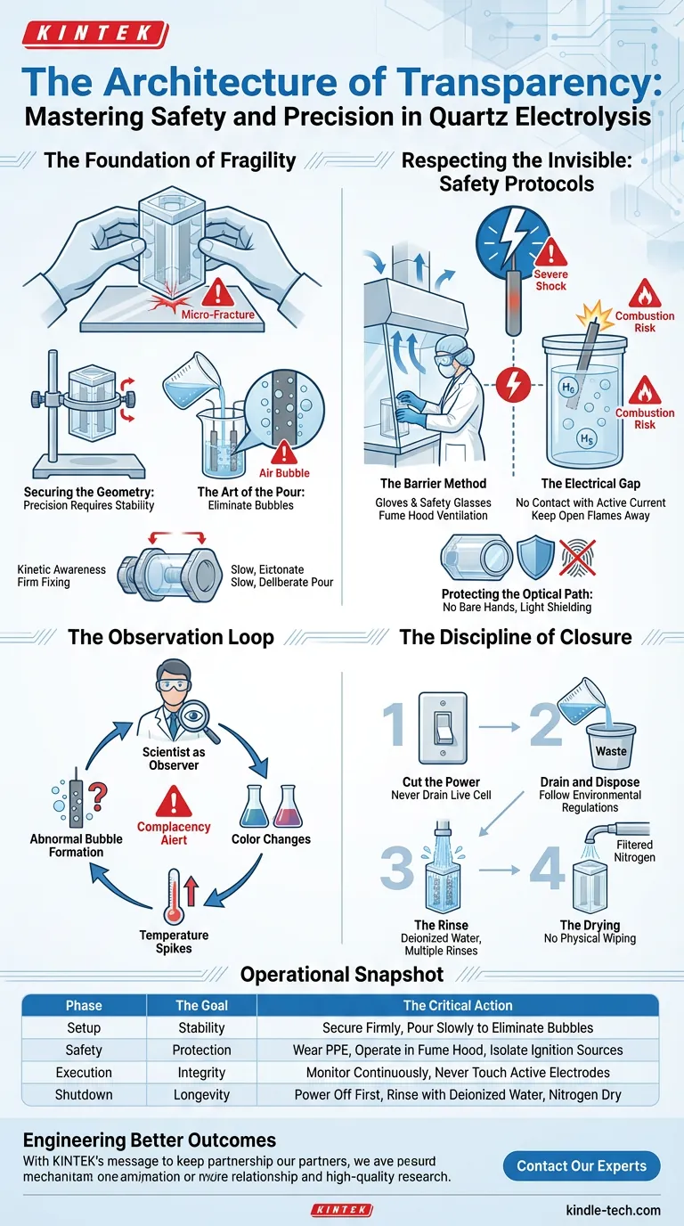 A Arquitetura da Transparência: Dominando a Segurança e a Precisão na Eletrólise de Quartzo Guia Visual