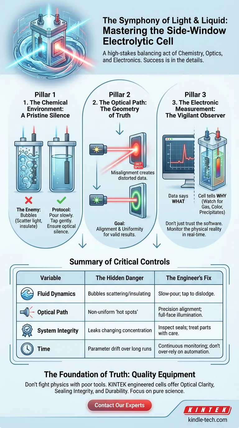 Симфония света и жидкости: Освоение электрохимической ячейки с боковым окном Визуальное руководство