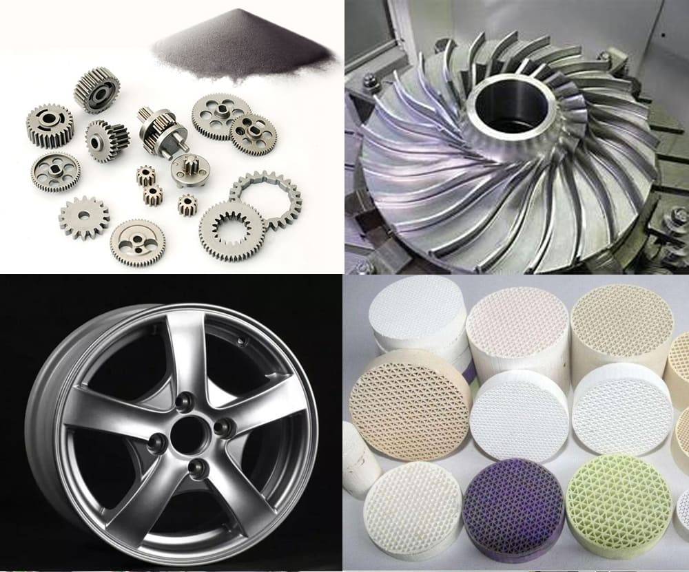 Piezas fundidas, pulvimetalurgia, cerámica, materiales porosos, materiales con forma casi neta.