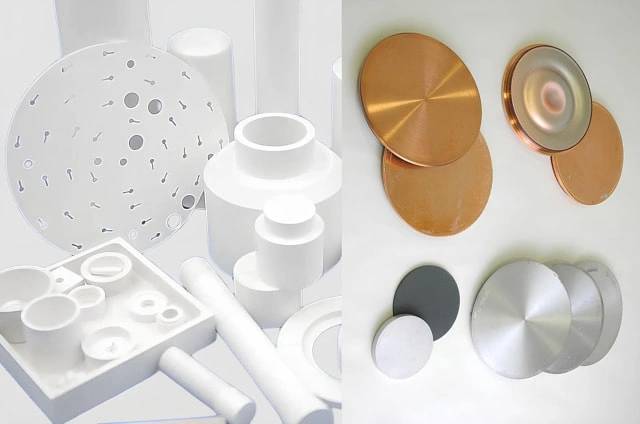 Sputtering targets and high-performance ceramic components