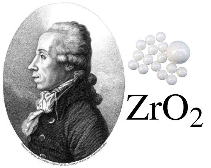 Martin Heinrich Klaproth,Zirconia