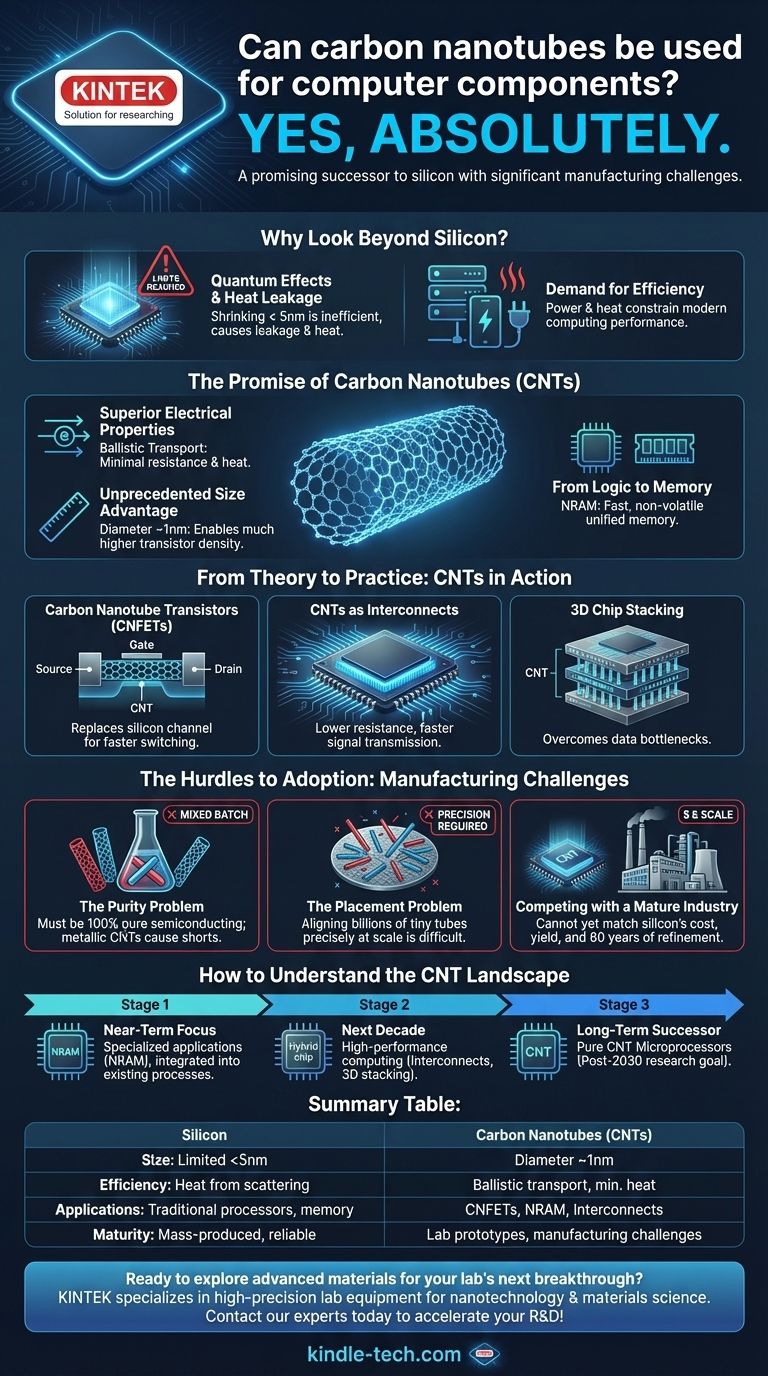 탄소 나노튜브를 컴퓨터 부품에 사용할 수 있습니까? 더 빠르고 효율적인 프로세서 구축 시각적 가이드