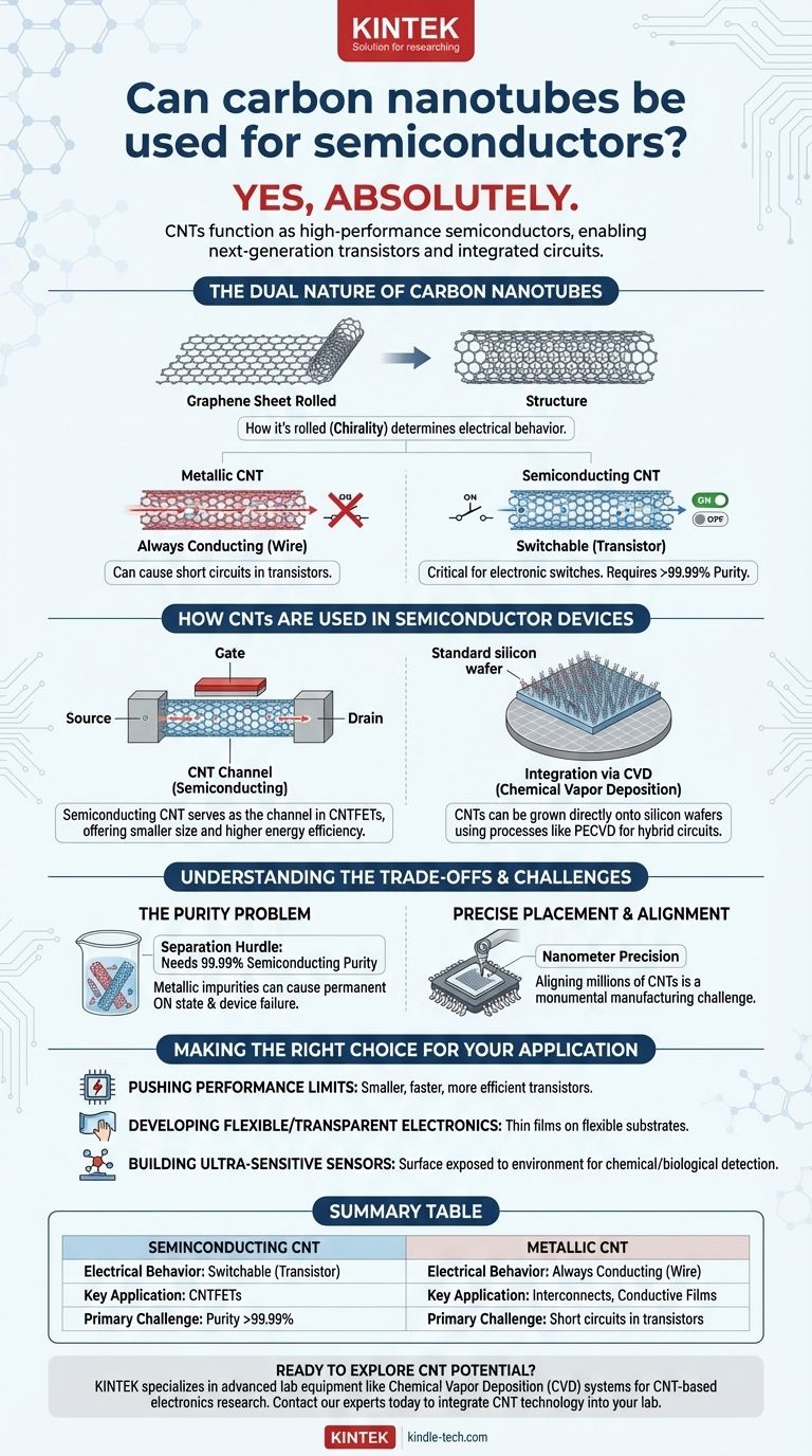 ¿Se pueden utilizar los nanotubos de carbono para semiconductores? Desbloqueando la electrónica de próxima generación con CNTs Guía Visual