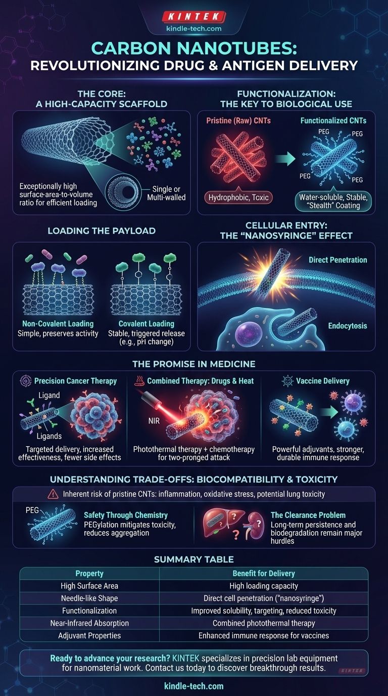 탄소 나노튜브를 인체 내 약물 및 항원 운반체로 사용할 수 있습니까? 표적 치료 및 백신 개발의 잠재력 시각적 가이드