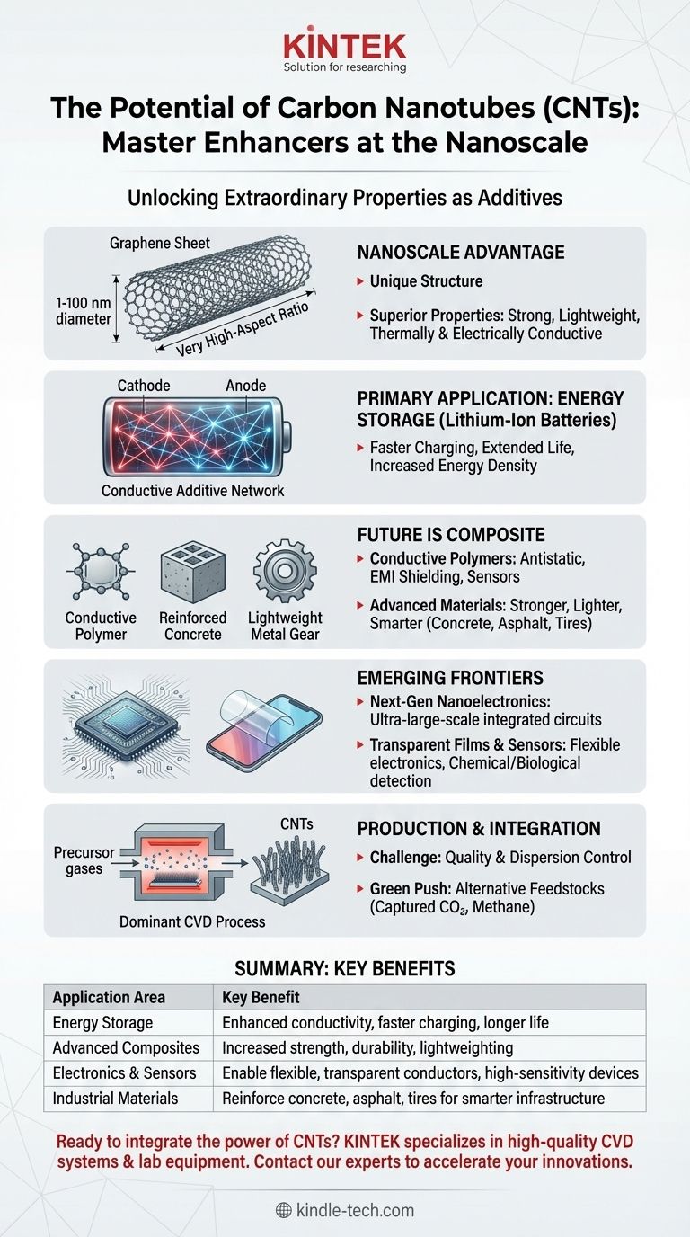 탄소 나노튜브의 잠재력은 무엇인가요? 탁월한 강도, 전도성 및 효율성 잠금 해제 시각적 가이드