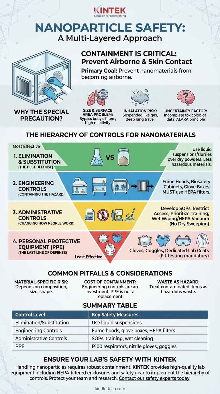 ¿Cuáles son las precauciones de seguridad para las nanopartículas? Una guía para minimizar los riesgos de inhalación y exposición Guía Visual