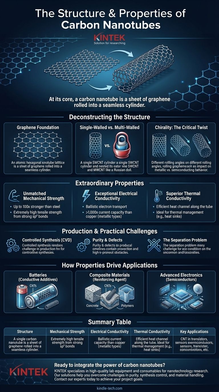 ما هو هيكل وخصائص أنابيب الكربون النانوية؟ إطلاق العنان لإمكانات الأشكال الكربونية أحادية البعد دليل مرئي