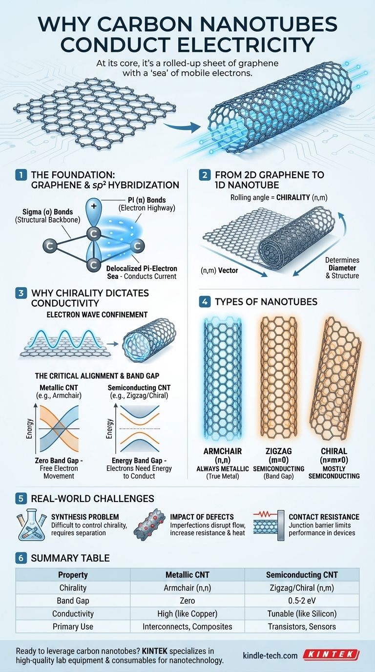 Warum leiten Kohlenstoffnanoröhren Elektrizität? Die Schlüsselrolle der Chiralität und der Graphenstruktur Visuelle Anleitung