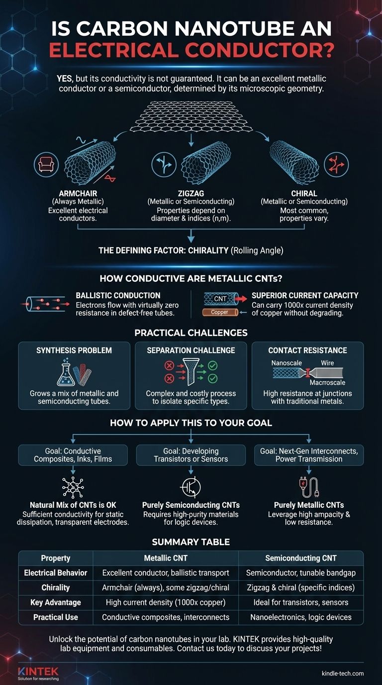 碳纳米管是电导体吗？它的双重性质取决于原子结构。 图解指南