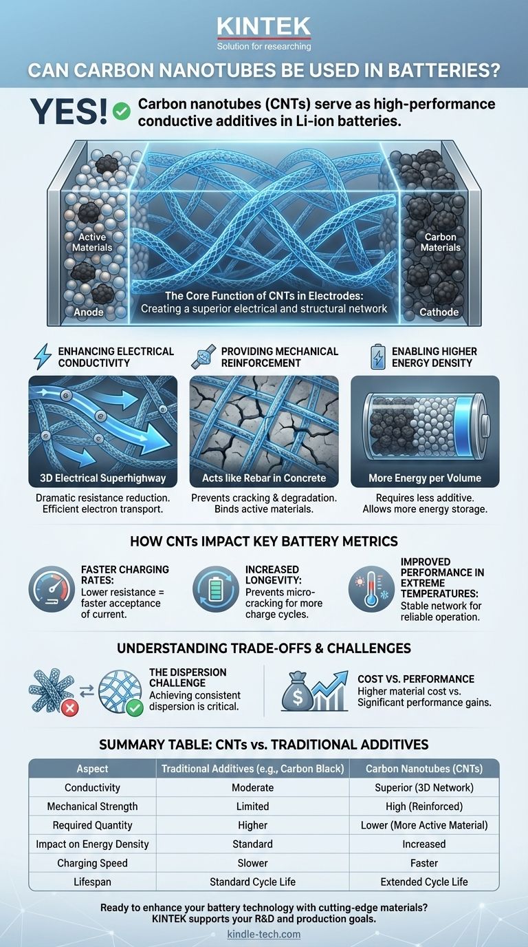 I nanotubi di carbonio possono essere utilizzati nelle batterie? Aumenta le prestazioni della batteria con nanotubi conduttivi Guida Visiva