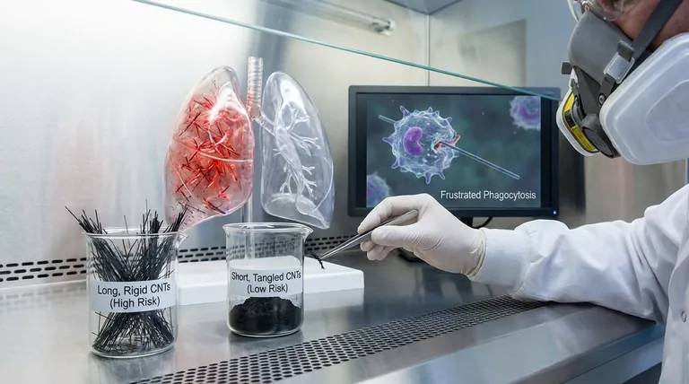 هل استنشاق أنابيب الكربون النانوية سام؟ فهم المخاطر الشبيهة بالأسمنت لأنابيب النانو الطويلة والصلبة