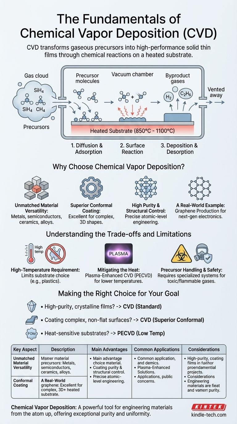 ما هي أساسيات الترسيب الكيميائي للبخار؟ دليل للأغشية الرقيقة عالية الأداء دليل مرئي