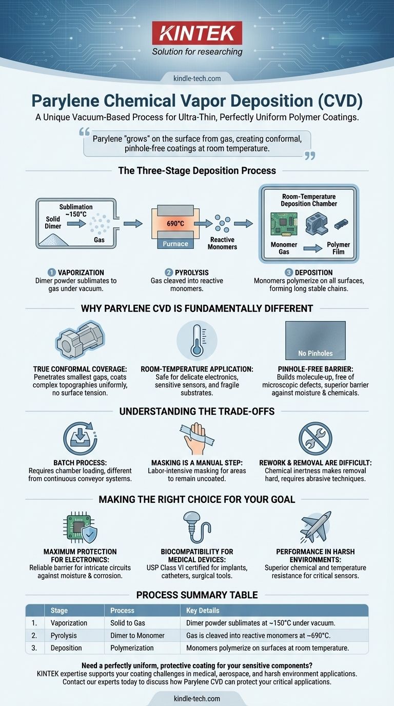 Was ist die chemische Gasphasenabscheidung von Parylen? Ein Leitfaden zur konformen Beschichtung Visuelle Anleitung