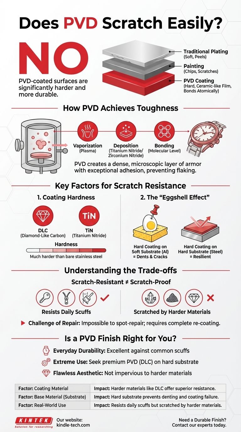 Zerkratzt PVD leicht? Entdecken Sie die Wahrheit über diese langlebige Beschichtung Visuelle Anleitung