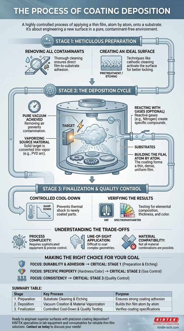 What is the process of coating deposition? A Step-by-Step Guide to Thin Film Engineering Visual Guide